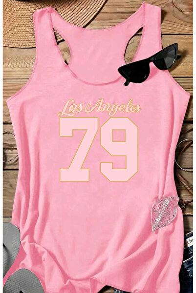 SUNFREE Los Angeles 79 Printed Women's Sleeveless Swimmer Tank Top Tshirt