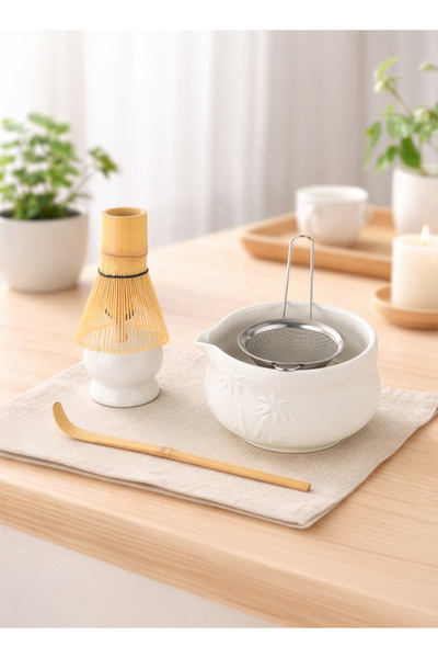 Cady One طقم تحضير شاي الماتشا الياباني من 5 قطع مثالي لتحضر الماتشا في المنزل