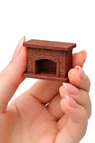 CharmFancy 1:50 Ölçek Şömine Müze Minyatür Maket Bebek Ev İçin Diorama Dollho...