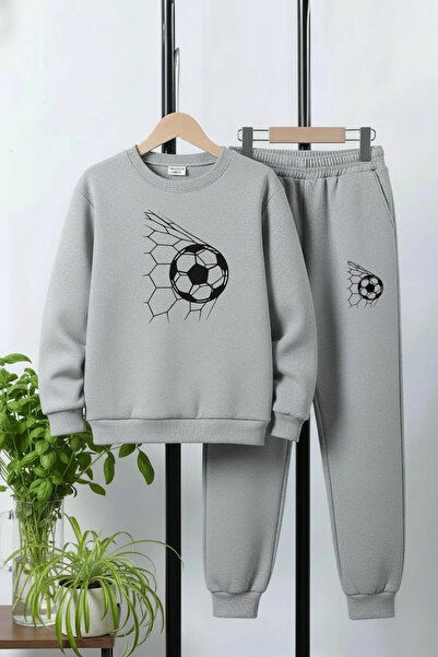 FYK COLLECTİON Σετ αθλητικής φόρμας για αγόρια με 3 κλωστές, στρογγυλή λαιμόκ...