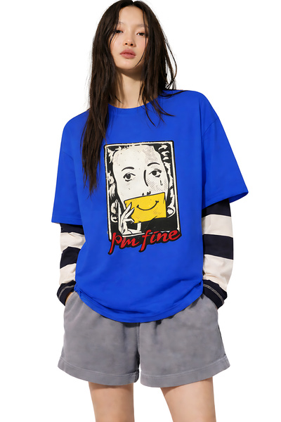 ArtYus Μπλουζάκι I’m Fine με στάμπα Unisex Oversize – Βαμβακερό μπλουζάκι με ...