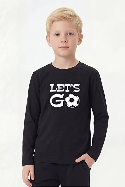 panios kids Round Neck Long Sleeve Boys' Sweatshirt with Print Detail