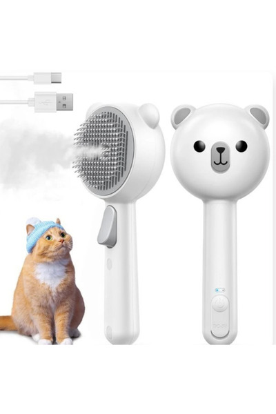 SELLERMANIAC Professional Steam Brush for Dogs and Cats, For All Hair Types, ...