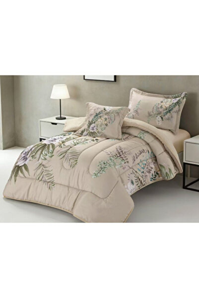smart home Luxury 4-Piece Quilted Bedding Set 230x170cm Soft Duvet Fitted She...