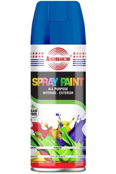 Asmaco Spray Paint - Dark Blue - 400 Ml - Set of 01