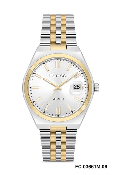 Ferrucci Gold Silver Color 40 mm Men's Wristwatch