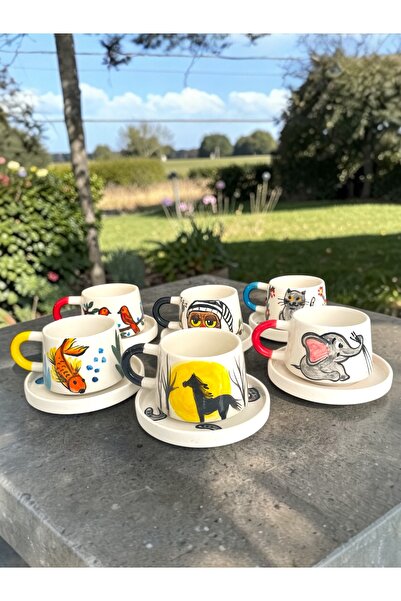 Artistic Quality Nature Themed Tea-Coffee Cup with Decorative Animal Figures,...