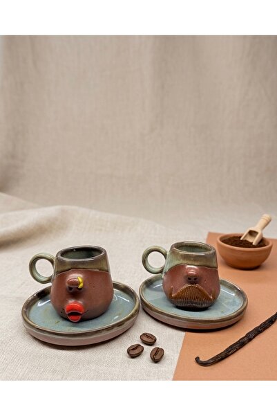 Agartceramic 2’li el yapımı stoneware kahve fincanı ( 65 ml )
