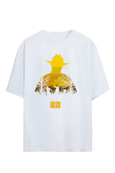 STİL-X Tricou oversize unisex cu imprimeu The Walking Dead, 100% bumbac