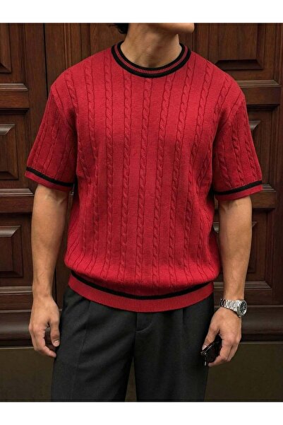 elkumoda Ανδρικό μπλουζάκι Oversize με λαιμόκοψη ποδηλάτου, 100% βαμβακερό, β...