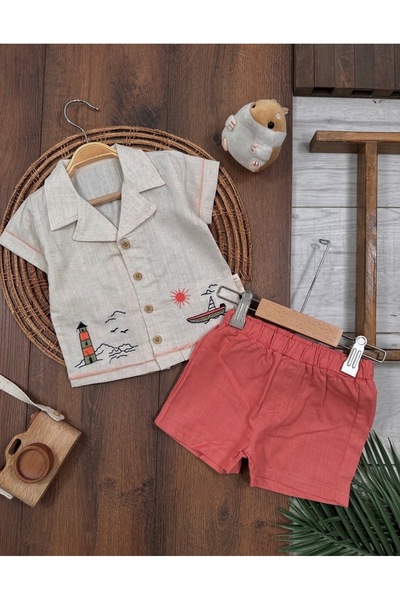 ASİLA Marine Shirt and Shorts Bottom Top Set