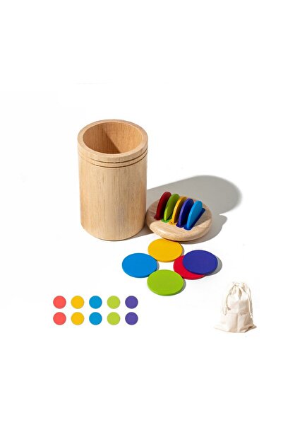 Montessori Εκπαιδευτικό Παιχνίδι από Ξύλο, 13 Τεμάχια, Διαλογέας Χρωματιστών ...