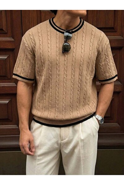 elkumoda Men's Oversize Crew Neck T-Shirt 100% Cotton Basic Wide Fit Drop Sho...