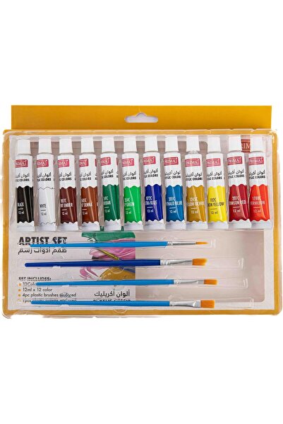 Prima Acrylic Paint Set with Brush 12 ml PR-ACS4140