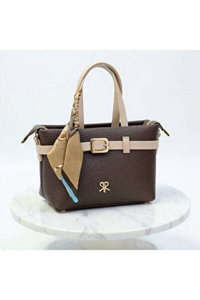 H&D COLLECTİON Polo Of Colors Geantă mică de damă cu detaliu curea și eșarfă