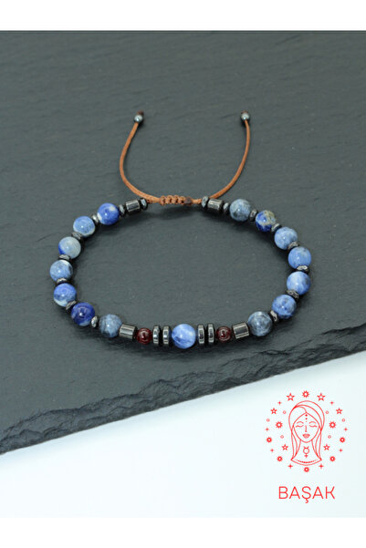 Yelda's سوار رجالي معتمد من AA+ مصنوع من السوداليت والمغناطيسيت واللاال و اله...