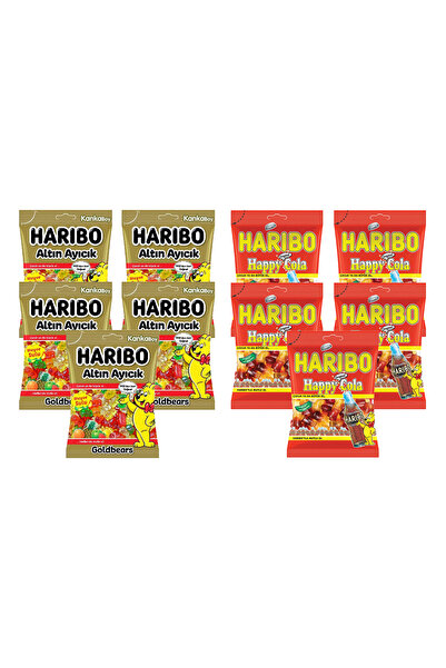 Haribo Golden Teddy Bear and Happy Cola 80 Gr Kanka Boy 10-Pack Eco Package