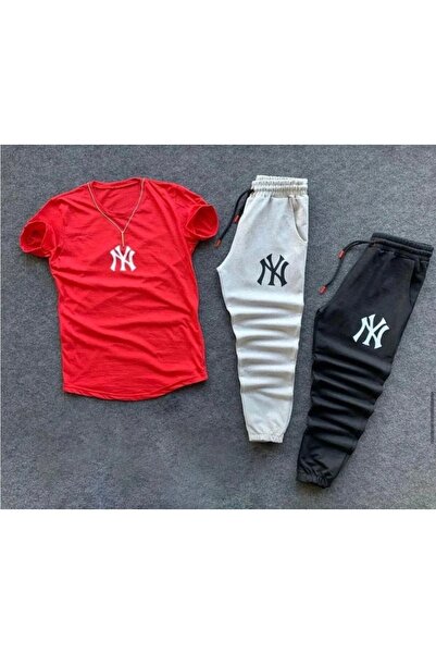 FS CABİN Unisex T-shirt - Sweatpants - Shorts 3-Piece Summer Sweat Suit Combi...