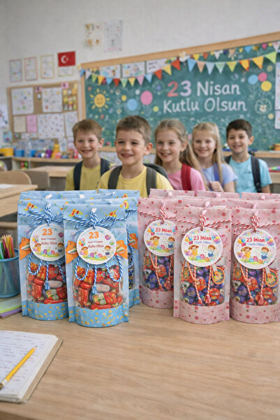 İnci Fix Doypack Set 23 Nisan 20 Adet Karışık Renk Şeker Çikolata Paketi Seti...