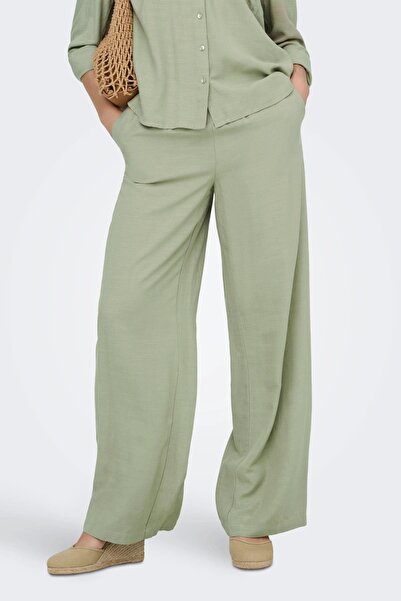 ONLY Γυναικείο λινό παντελόνι JDY με ψηλή μέση και άνετη εφαρμογή, καλοκαιριν...