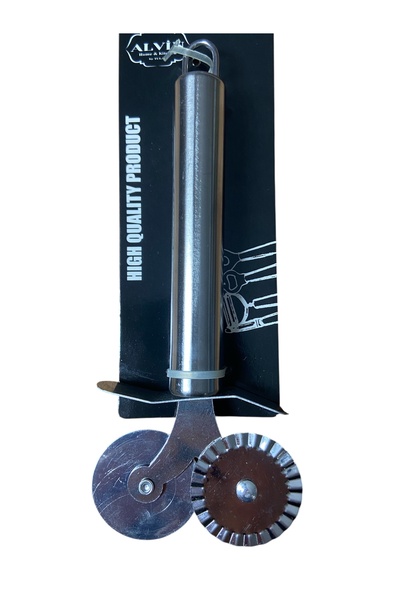 Kapital plastik Stainless Steel Double-Sided Pizza Dough Knife