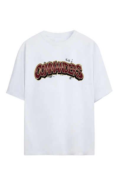 STİL-X Μπλουζάκι Commanders με στάμπα, Unisex, 100% βαμβακερό, Oversize