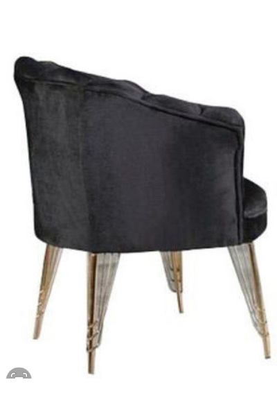 Casafun Fotoliu Queen, cadru lemn, picioare metal auriu, stofa catifea
