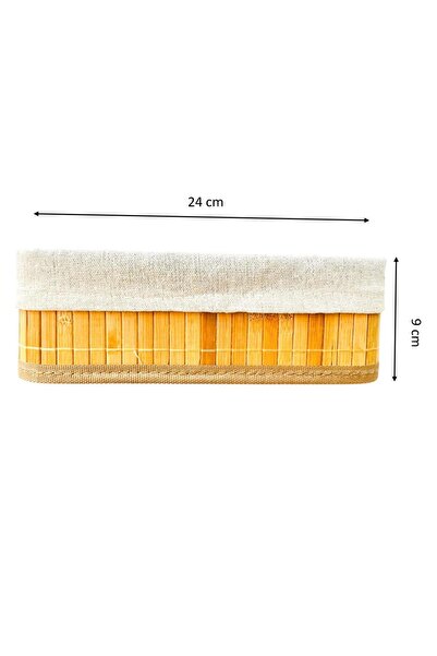 BİTKİ TASARIMI Organizer Bamboo Kitchen Bathroom Living Room Folding Basket