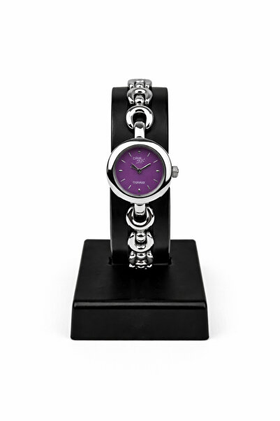 Toz Vintage Coneya Silver Purple Metal Chain Bracelet Watch Minimal Women's V...