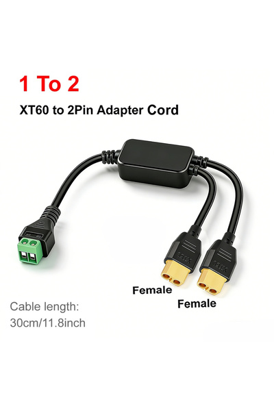 Choice7 موصلات أنثى XT60 (قطعتان)، محول طرفي XT60 إلى 2Pin بدون لحام للطاقة ا...