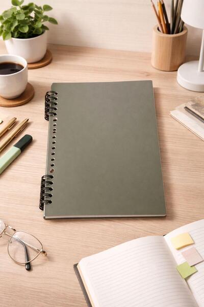 minibe Bitmeyen Defter - Çıkarılabilir Sayfalı ve Yeniden Doldurulabilir -Kareli