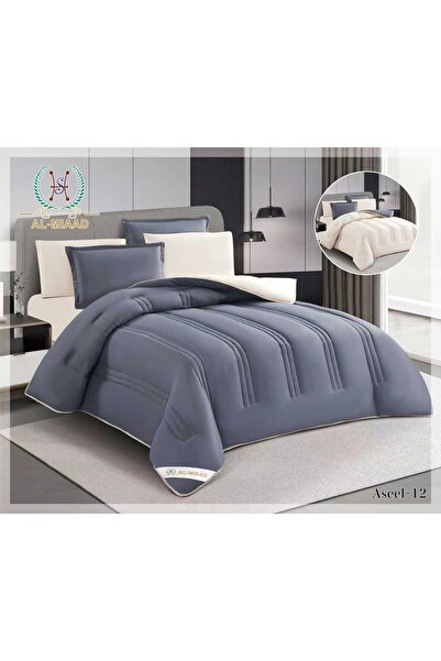 ALMIAAD Double Bed Summer Plain Quilted Bedspread 240*260-6Pieces -Summer Pla...