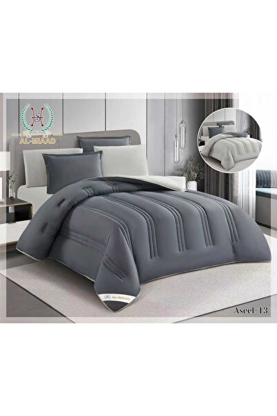 ALMIAAD Double Bed Summer Plain Quilted Bedspread 240*260-6Pieces -Summer Pla...