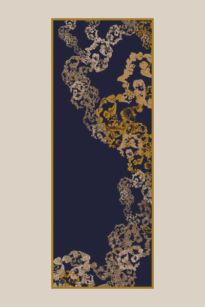 Maisa Lagün Floş Viscos Shawl 70*190 cm - Dark Blue