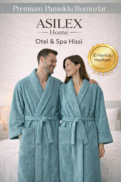 Asilex Home Collection Комплект подвійних бавовняних преміальних халатів для ...