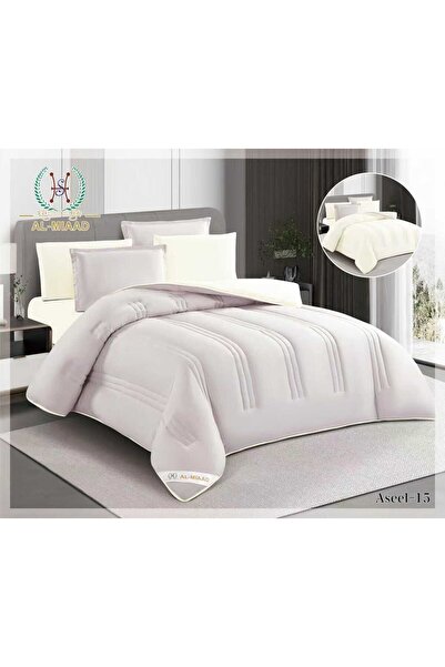 ALMIAAD Double Bed Summer Plain Quilted Bedspread 240*260-6Pieces -Summer Pla...