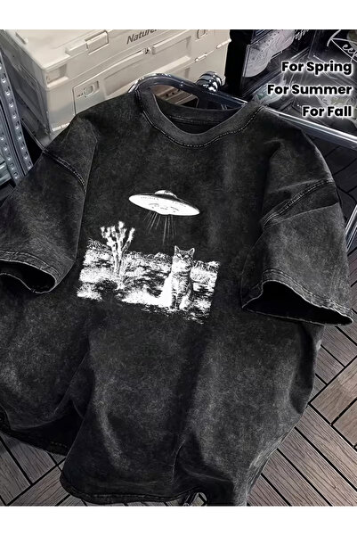 valeriae Ανοιχτό γκρι πλυμένο casual μπλουζάκι - Άνετη εφαρμογή από την Urban...