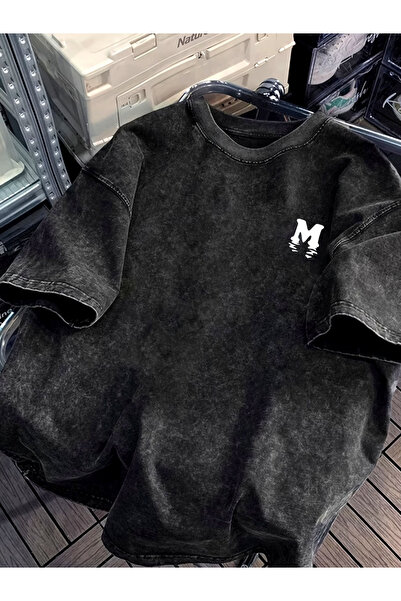 CLASSY.MODA Tricou cu aspect uzat și spălăcit - Top lejer cu design retro și ...