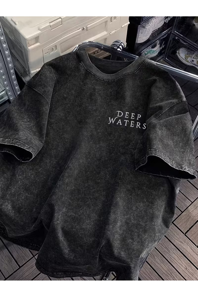 valeriae Ανοιχτό γκρι πλυμένο casual μπλουζάκι - Άνετη εφαρμογή από την Urban...