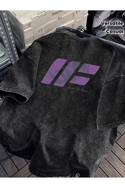 valeriae تي شيرت كاجوال باللون الرمادي الفحمي - مجموعة Urban Collection ذات م...