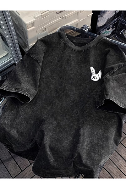 CLASSY.MODA Tricou cu aspect uzat și spălăcit - Top lejer cu design retro și ...