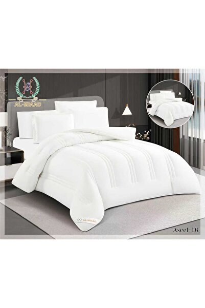 ALMIAAD Double Bed Summer Plain Quilted Bedspread 240*260-6Pieces -Summer Pla...