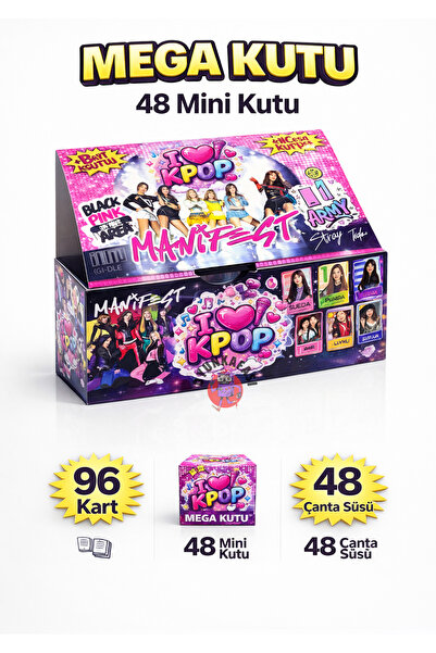 OYUNKAFASI K-Pop I love Manifest Blackpink Army -Mega Kutu 48 Mini Kutu 96 Ka...
