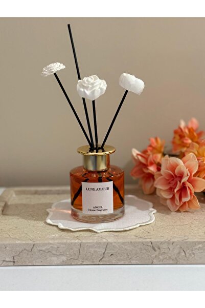 120 ml Seramik Küçük Çiçek Taşlı Bambu Çubuklu Angel Oda Kokusu