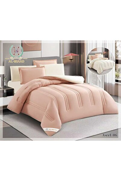 ALMIAAD Double Bed Summer Plain Quilted Bedspread 240*260-6Pieces -Summer Pla...