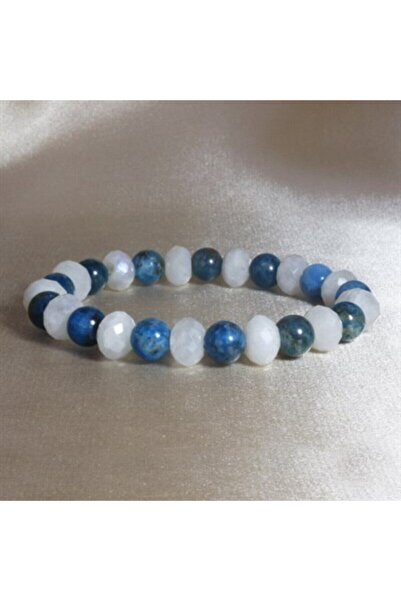 LADIN DOGALTAŞ Moonstone Apatite Natural Stone Design Bracelet
