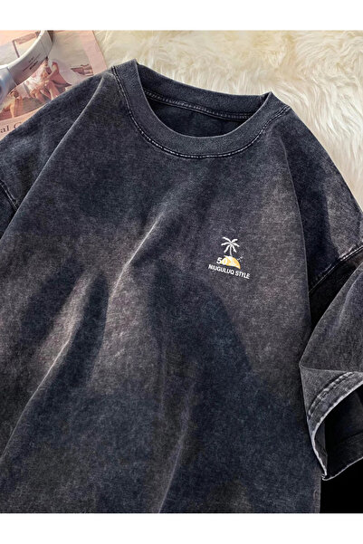 valeriae Ανοιχτό γκρι πλυμένο casual μπλουζάκι - Άνετη εφαρμογή από την Urban...