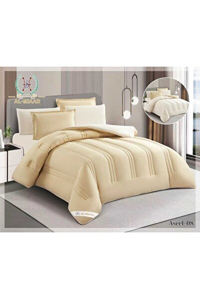 ALMIAAD Double Bed Summer Plain Quilted Bedspread 240*260-6Pieces -Summer Pla...