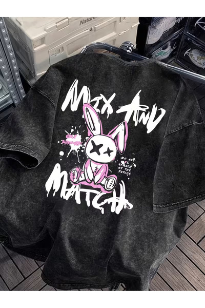 valeriae Ανοιχτό γκρι πλυμένο casual μπλουζάκι - Άνετη εφαρμογή από την Urban...