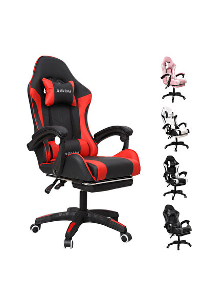 Duukoa Gaming Chair with Footrest Ergonomic Computer Chair 90°–135° Adjustmen...